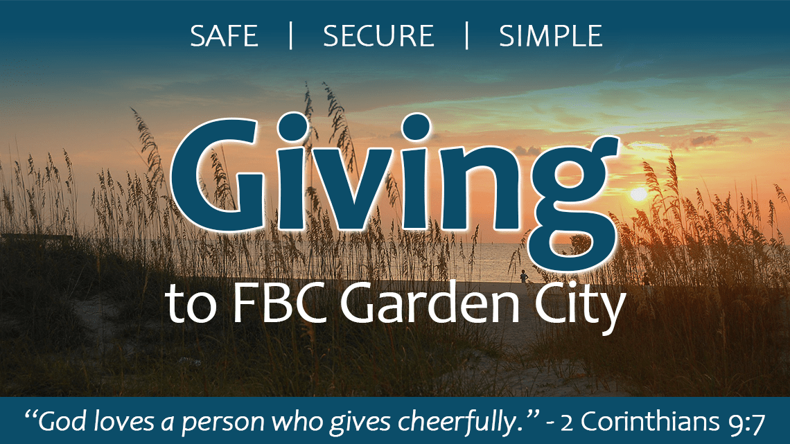 Giving to First Baptist Church of Garden City